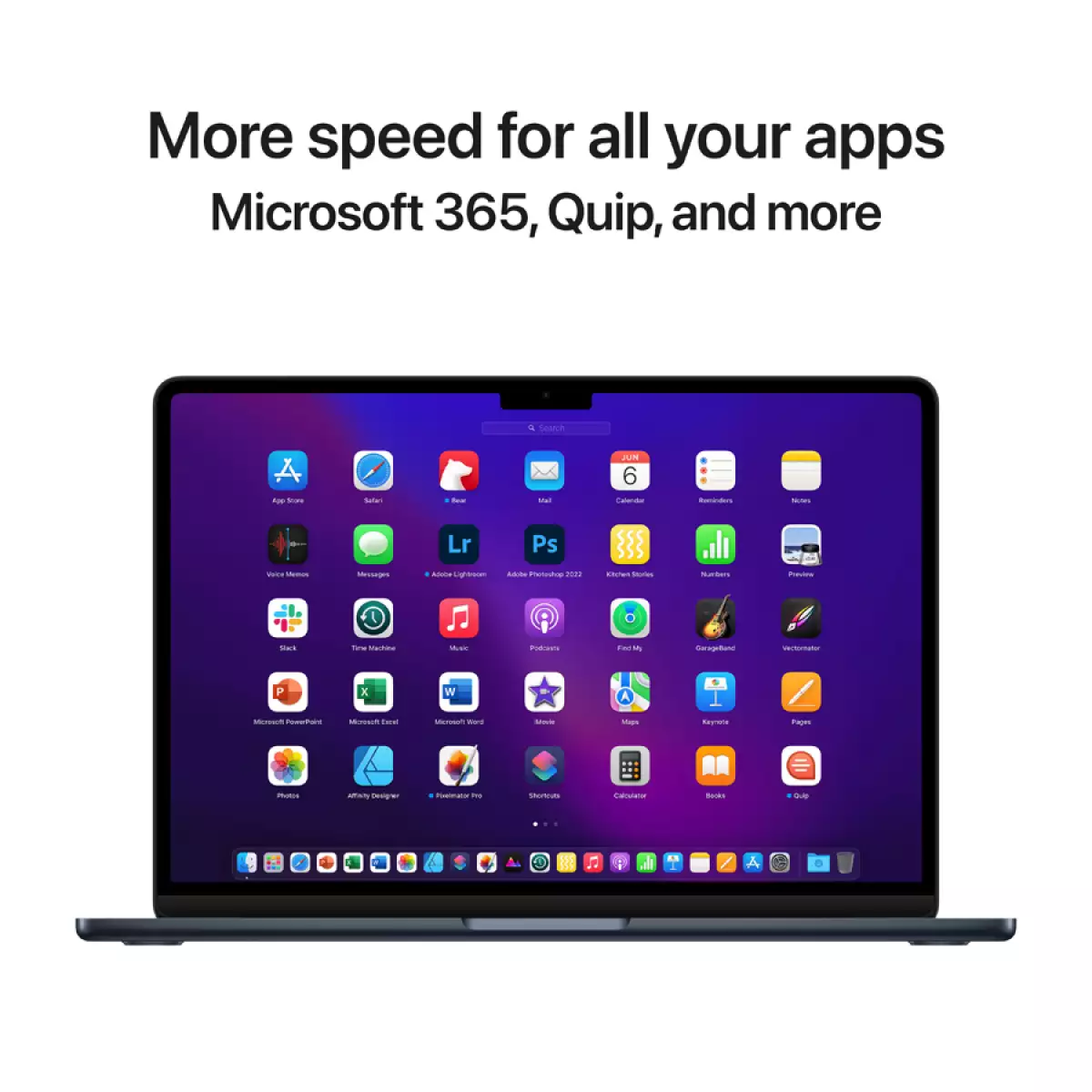 13-inch MacBook Air: Apple M2 chip with 8-core CPU and 8-core GPU, 16GB, 256GB - Midnight,Model A2681