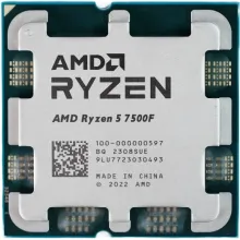 Процессор AMD Ryzen 5 7500F 3,7Гц (5,0ГГц Turbo) Zen4 6-ядер 12-потоков, 6MB L2, 32MB L3, 65W-85W, AM5 OEM 100-000000597
