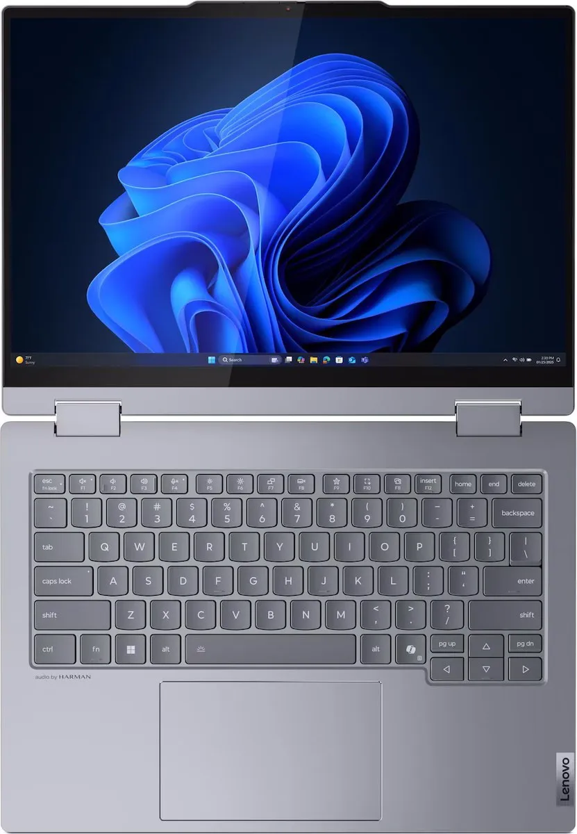 Lenovo ThinkBook 14 2-in-1 G5 IAU, Intel® Core™ Ultra 5 225U (E-cores up to 3.80GHz, 12MB), 14" WUXGA Touch, 16.0GB, 1x512GB SSD M.2 2242 PCIe Gen4 QLC, Intel® Graphics, BT 5.1 or above,Wi-Fi 6E 2x2 AX, FPR, 1080P FHD IR, 4 Cell Li-Pol 60Wh, 65W, 2YR Depo