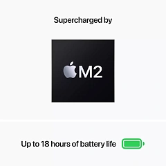 13-inch MacBook Air: Apple M2 chip with 8-core CPU and 8-core GPU, 16GB, 256GB - Midnight,Model A2681