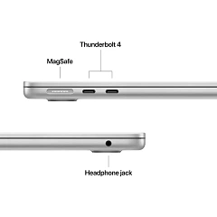 13-inch MacBook Air: Apple M4 chip with 10-core CPU and 10-core GPU, 24GB, 512GB SSD - Silver,Model A3240