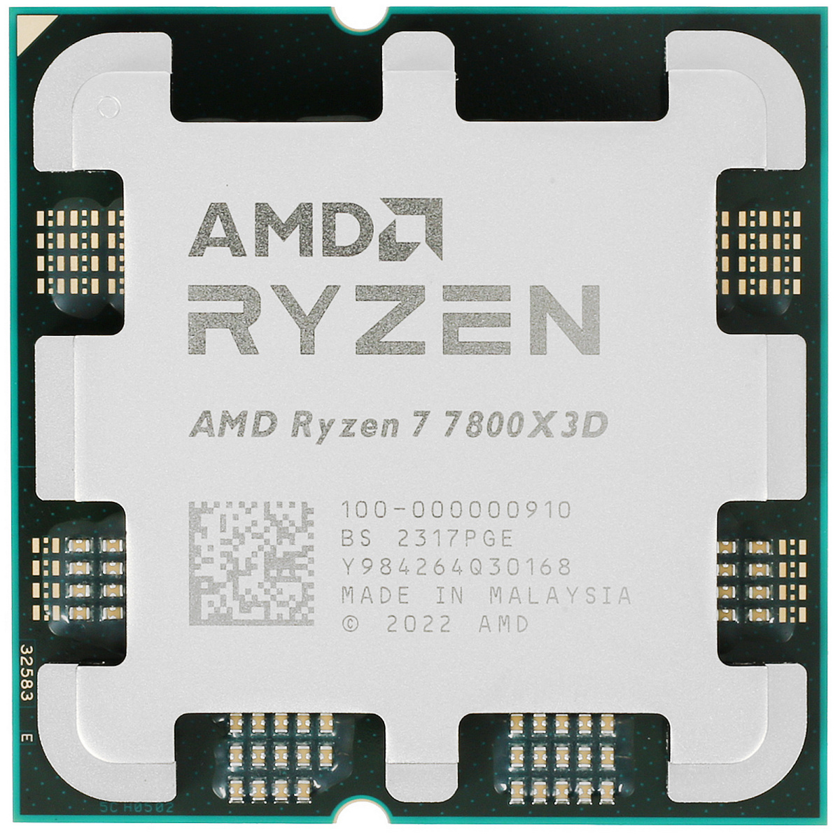 AMD CPU Desktop Ryzen 7 8C/16T 7800X3D (5.0GHz Max, 104MB,120W,AM5) box, with Radeon Graphics