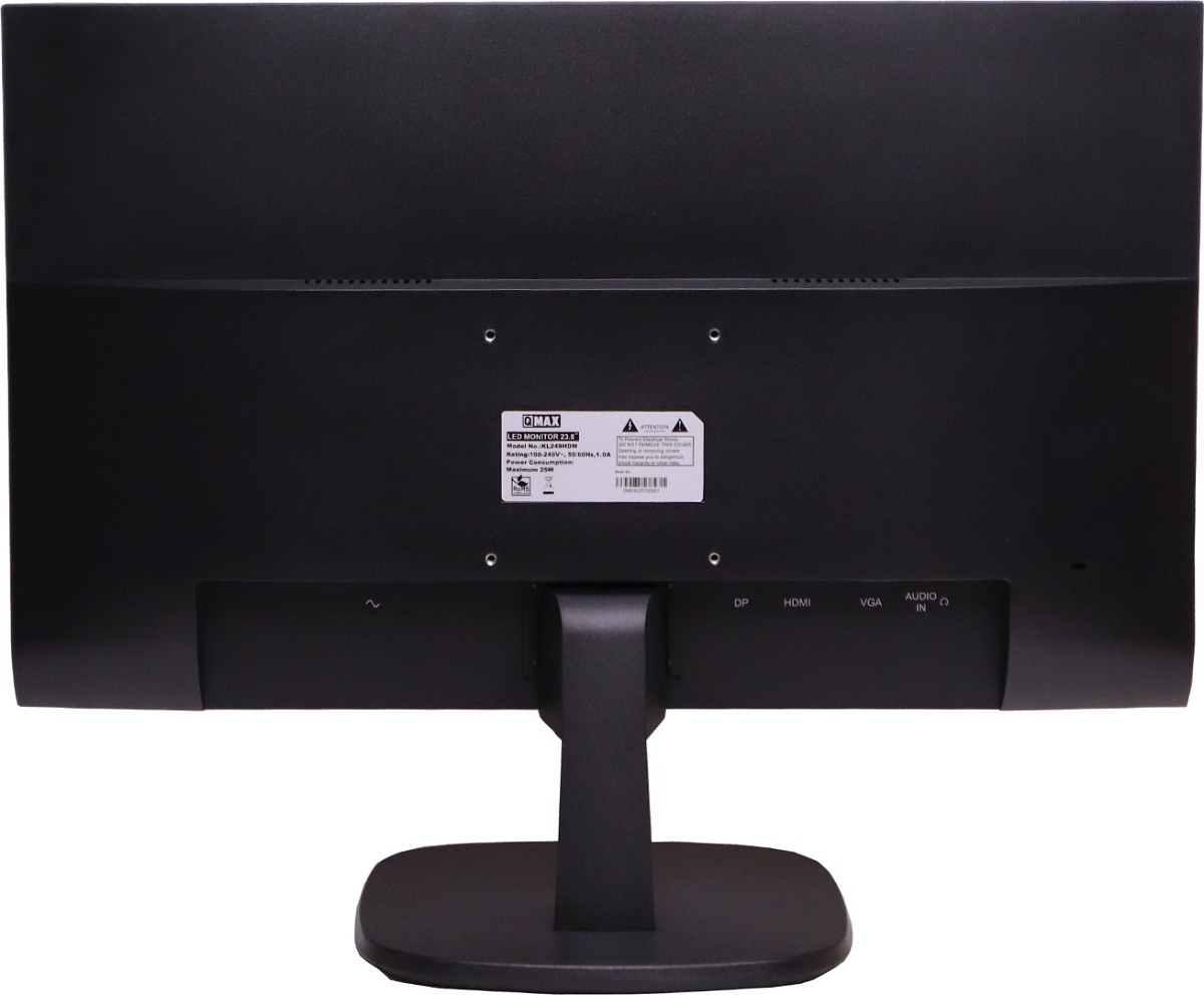 Монитор 23.8" Qmax KL249HDM, Black, IPS, 1920x1080@75Hz, 300кд/м2, 4000:1, 2ms, VGA, HDMI, DP