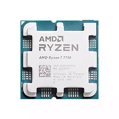 AMD CPU Desktop Ryzen 7 8C/16T 7700 (5.3GHz Max, 40MB,65W,AM5) tray, with Radeon Graphics