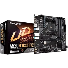 GIGABYTE MB AM4, A520, 4xDDR4, DP + HDMI, 1xPCIe x16 3.0, 1xPCIe x1, 1xM.2, 4xSATA, GbE LAN, mATX