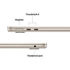 13-inch MacBook Air: Apple M4 chip with 10-core CPU and 8-core GPU, 16GB, 256GB SSD - Starlight,Model A3240