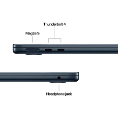 13-inch MacBook Air: Apple M4 chip with 10-core CPU and 8-core GPU, 16GB, 256GB SSD - Midnight,Model A3240