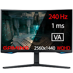 Монитор жидкокристаллический Samsung LS27BG650EIXCI 27'' 16:9 2560х1440(WQHD) VA, Curved, nonGLARE, Нет, 240 Hz, 350 cd/m2, 1ms, HDMI, DP, Speakers, Black