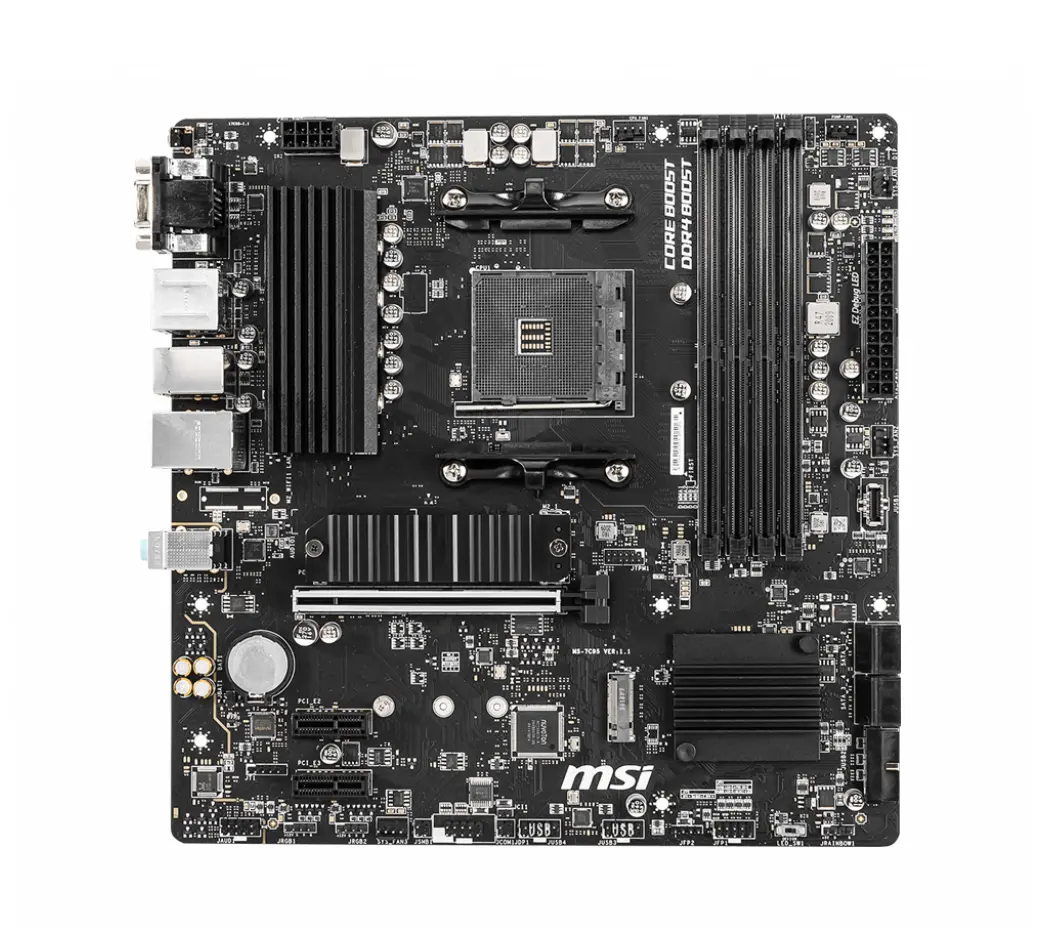 Матплата MSI B550M PRO-VDH Wi-Fi, AM4, mATX, 4DDR-4, 1xPCI-Ex16, 4SATA, 2xM.2, VGA, HDMI, DP, 13USB