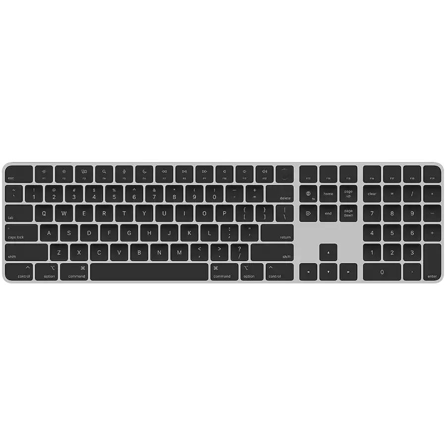 Magic Keyboard with Touch ID and Numeric Keypad for Mac models with Apple silicon - Black Keys - Russian,Model A2520