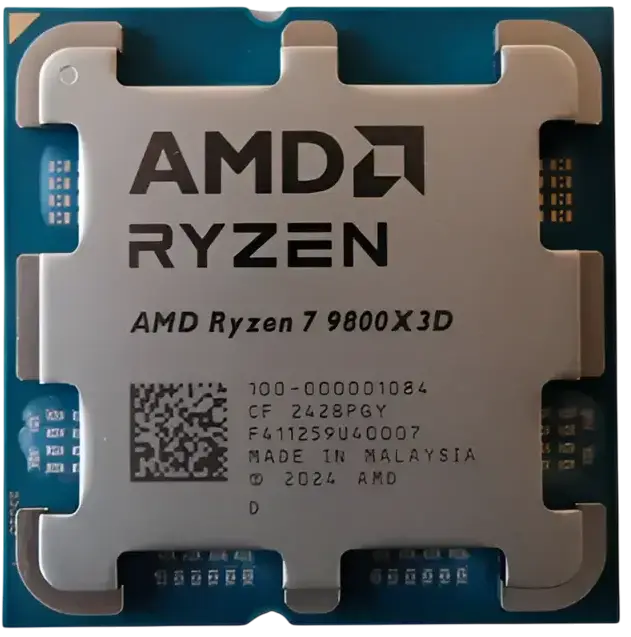 AMD CPU Desktop Ryzen 7 8/16T 9800X3D (5.2GHz,104MB,120W,AM5) tray, with Radeon Graphics