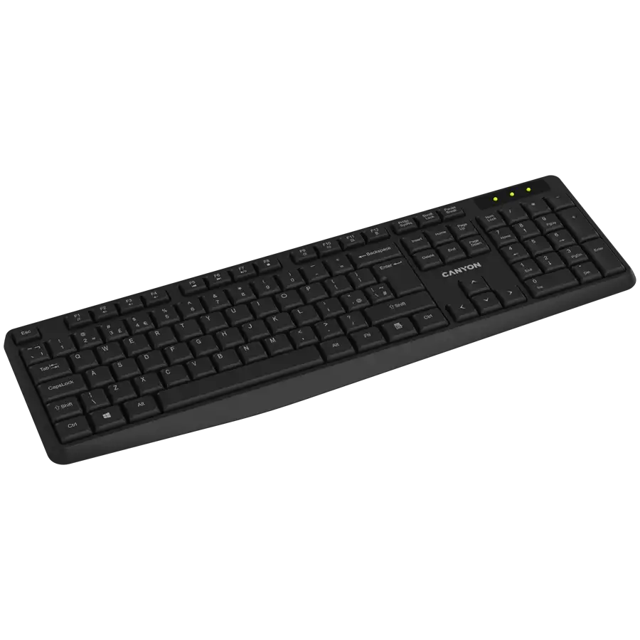 CANYON keyboard KB-W01 RU Wireless Black