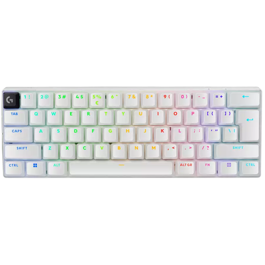 LOGITECH G PRO X 60 LIGHTSPEED Wireless Gaming Keyboard (Tactile) - WHITE - US INT'L - 2.4GHZ/BT - EMEA28-935 - TACTILE SWITCH