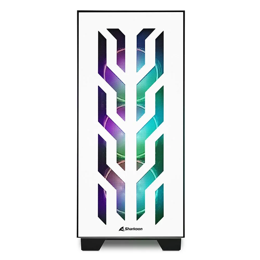 Корпус Sharkoon ELITE SHARK CA300T WE, Midi Tower, E-ATX, White, 4x3.5"/7x2.5", 2xUSB3.0, USB-C