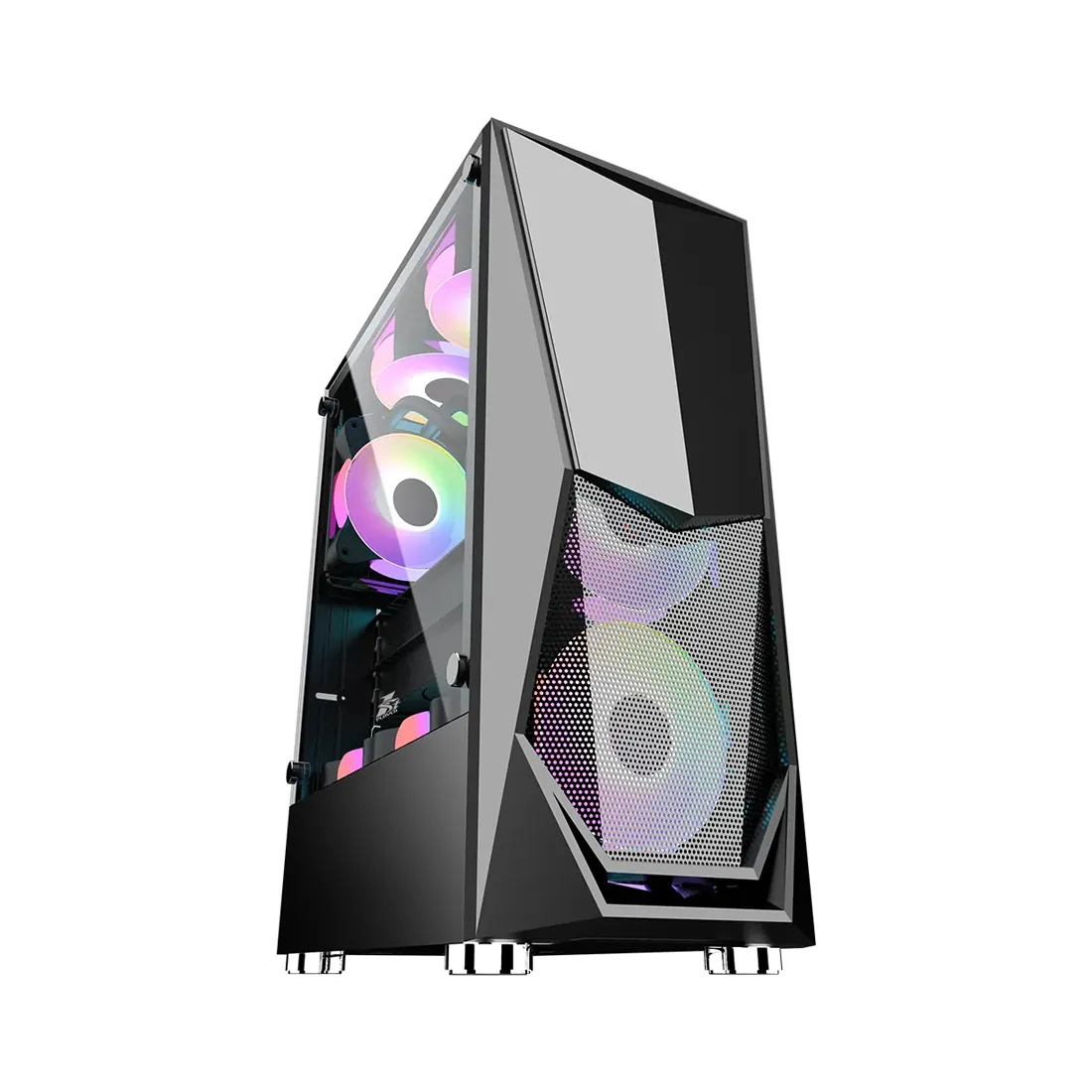 Корпус 1Stplayer DK-3-BK, Midi Tower, ATX, Black, 1x3.5"/1x2.5", 2xUSB2.0, USB3.0, RGB