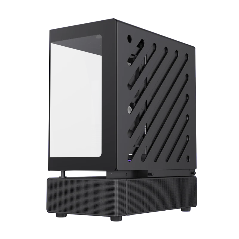 Корпус GameMax N80 BK, Midi Tower, ATX, Black, 2x3.5"/2x2.5", 2xUSB3.0, USB-C, RGB