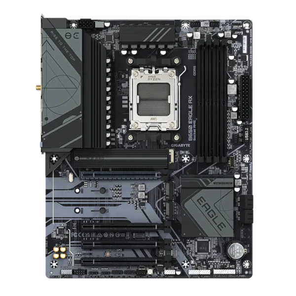 Матплата Gigabyte B650 Eagle AX, AM5, ATX, 4DDR-5, 4xPCI-Ex16, 4SATA, 3xM.2, HDMI, DP, 18USB