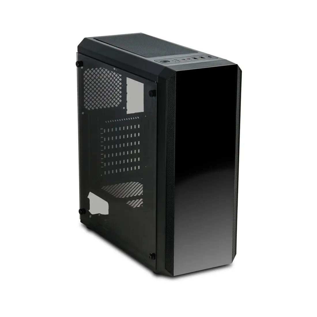 Корпус Delux Atom, Midi Tower, ATX, Black, 2x3.5"/2x2.5", 2xUSB2.0, USB3.0