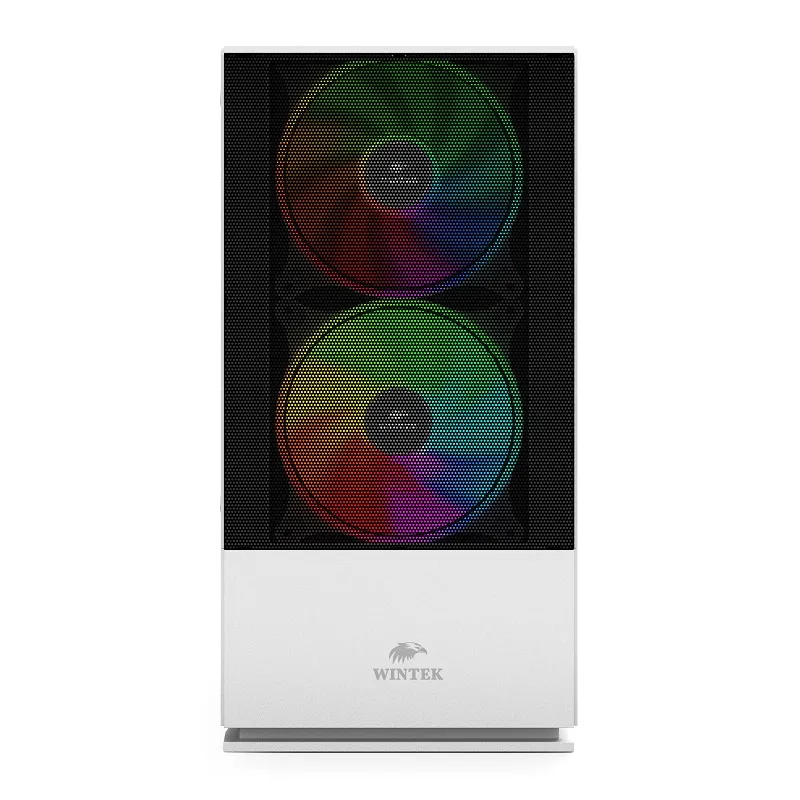Корпус Wintek Shadow 701-W TG, Mini Tower, m-ATX, White, 2x3.5"/2x2.5", 2xUSB, USB3.0, RGB