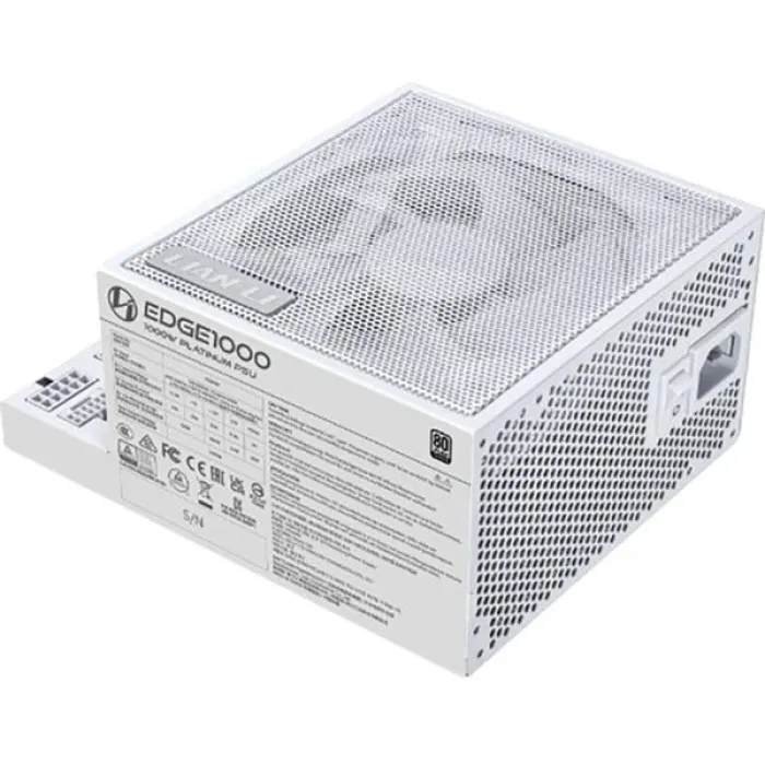 Блок питания Lian Li EG1000 WHITE 1000W Full Modular, 80+ PLATINUM, КПД 92,36%, 25.96dBA, FAN 120MM FDB, 2000rpm, White, G9P.EG1000.WE00.EU