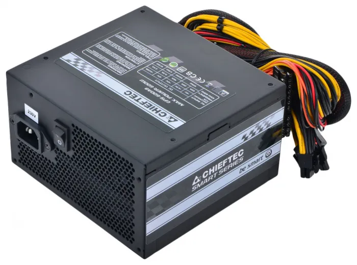 БП ATX 500W Chieftec Smart GPS-500A8, 20+4/24+4+8/24+4/24+8, 12cm, 1x6+2p PCI-E