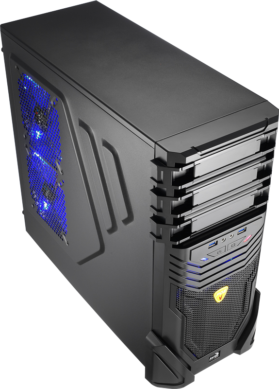 Корпус AeroCool Vs-3 Advance, Midi Tower, ATX, Black, 3x5.25"/6x3.5", 2хUSB3.0