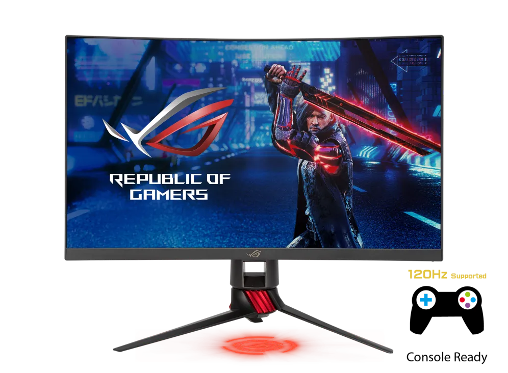 Монитор 27" Asus ROG Strix XG27WQ, Black-Red, VA, 2560x1440@165Hz, 450кд/м2, 1ms, 2xHDMI, DP