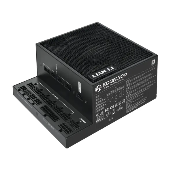 Блок питания Lian Li EG1300 BLACK 1300W Full Modular, 80+ PLATINUM, КПД 92,39%, 33.61dBA, FAN 120MM FDB, 2000rpm,  Black G9P.EG1300.BE00.EU