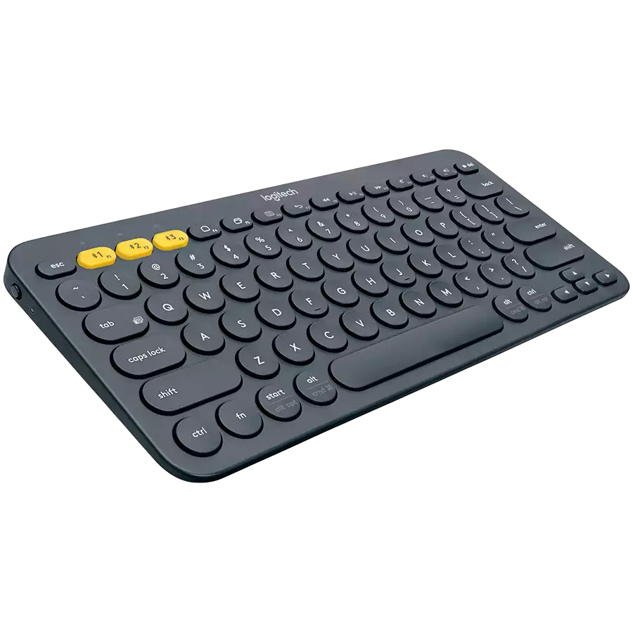 Клавиатура беспроводная Logitech K380 (DARK GREY, Multi-Device, Bluetooth Classic (3.0), 2 батарейки типа ААА) (M/N: Y-R0056)