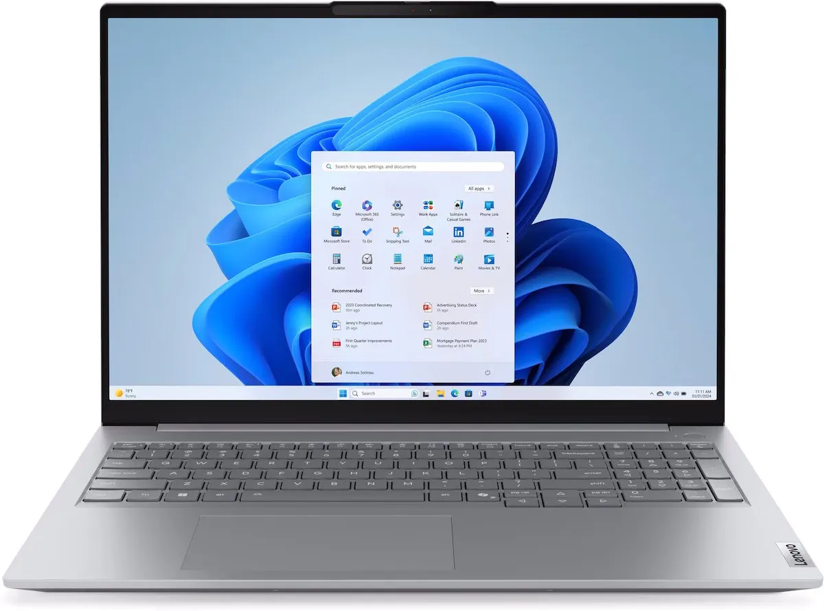 Lenovo ThinkBook 16 G8 IRL, Intel® Core™ 5 210H (E-cores up to 3.60GHz, 12MB) 16 1920 x 1200 Non-Touch, 16.0GB, 1x512GB SSD M.2 2242 PCIe Gen4 QLC, Intel® Graphics, BT 5.3,Wi-Fi 6E 2x2 AX, 100/1000M Ethernet, 1080P FHD IR, 3 Cell Li-Pol 45Wh, 2YR Depot/CC