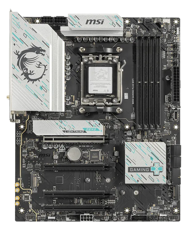 Материнская плата MSI B850 GAMING PLUS WIFI AM5 4xDDR5 4xSATA3 RAID 3xM.2 DP 2xType-C ATX