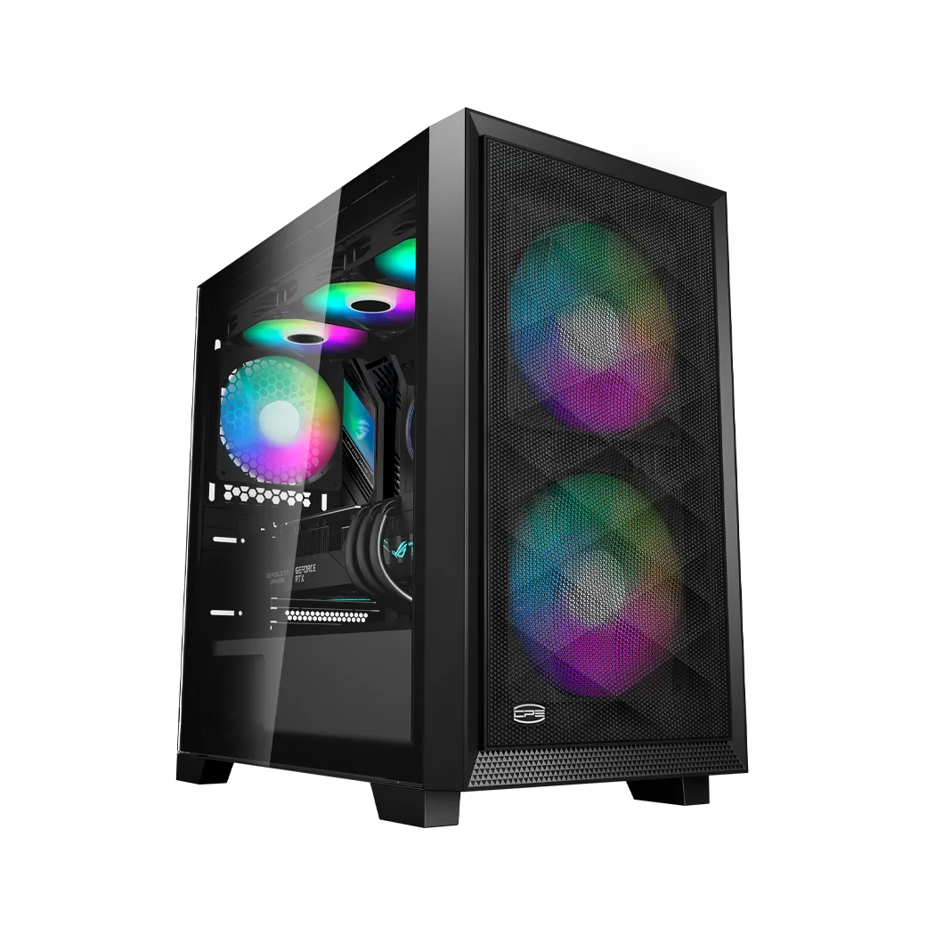 Корпус PCCooler C3D310 BK ARGB mATX/ITX 2x3.5", 2x2.5", USB3.0, 2xUSB2.0, 2xFAN ARGB included, Black