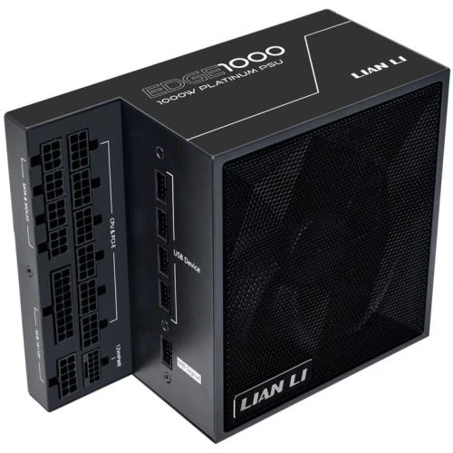 Блок питания Lian Li EG1000 BLACK 1000W Full Modular, 80+ PLATINUM, КПД 92,36%, 25.96dBA, FAN 120MM FDB, 2000rpm, Black G9P.EG1000.BE00.EU