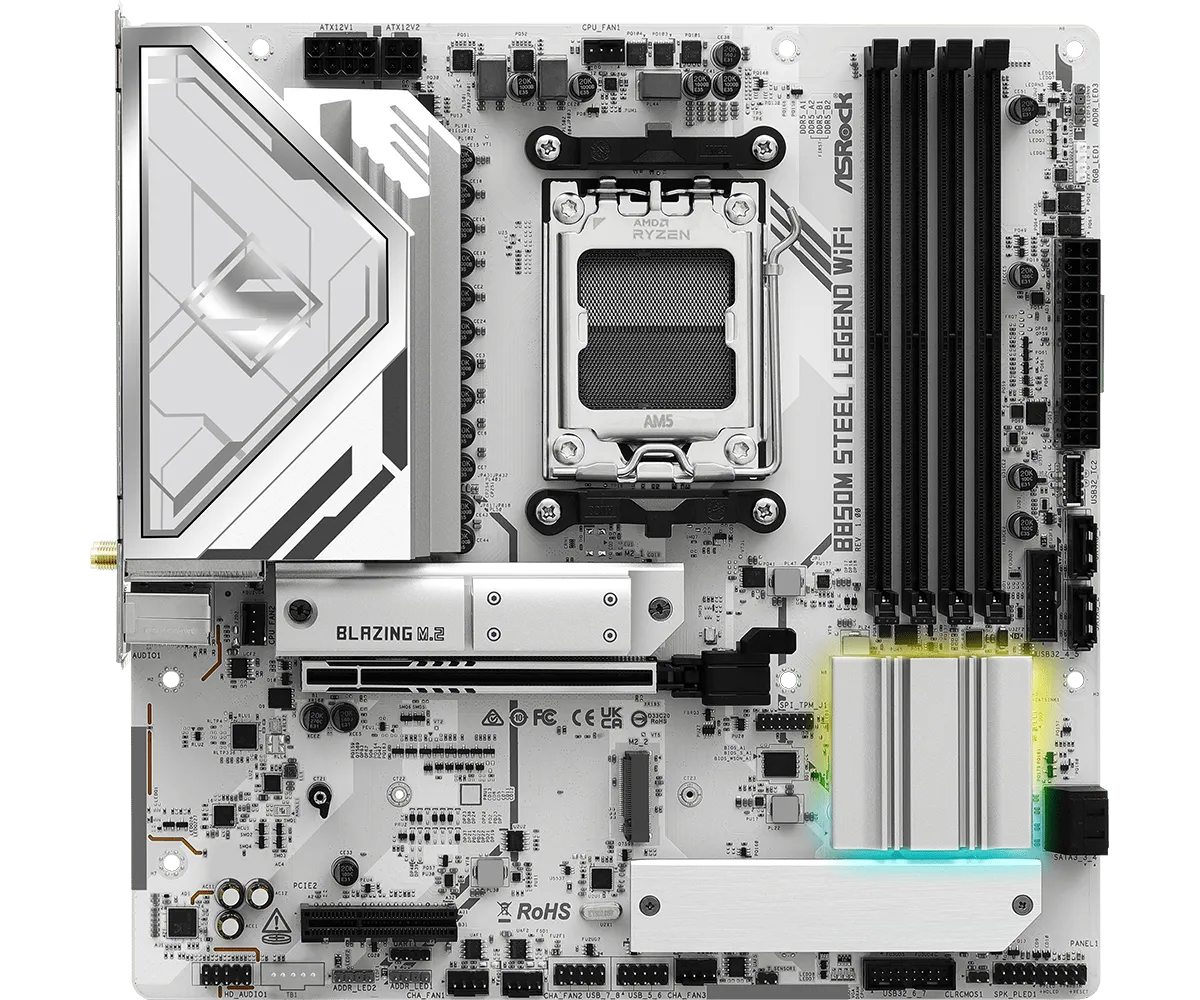 Матплата ASRock B860M LiveMixer WiFi,B860,S1851,mATX,4DDR-5,PCI-Ex16,4SATA,3xM.2,HDMI,TB,USB-C,20USB