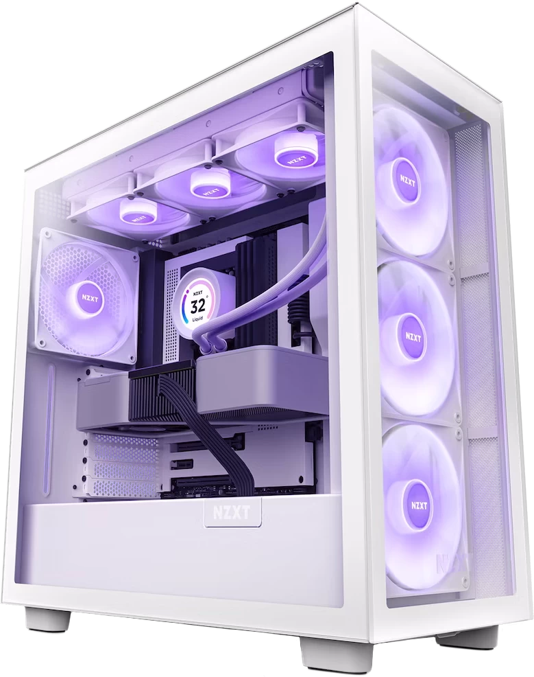 Корпус NZXT H7 Elite, Midi Tower, ATX, m-ATX, White, 2x3.5"/4х2.5", 2xUSB3.0, USB-C