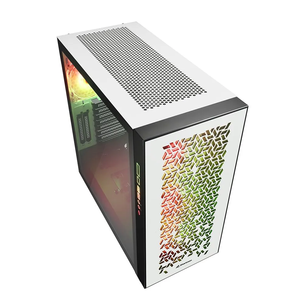 Корпус Sharkoon ELITE SHARK CA300H WE, Midi Tower, E-ATX, White, 4x3.5"/7x2.5", 2xUSB3.0, USB-C