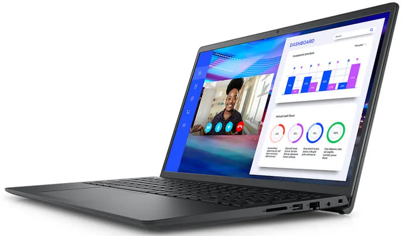 Ноутбук Dell/Vostro 3525/Ryzen 3/5425U/2,7 GHz/8 Gb/M.2 PCIe SSD/256 Gb/No ODD/Radeon/Graphics/256 Mb/15,6 ''/1920x1080/Windows 11/Pro/64/Черный