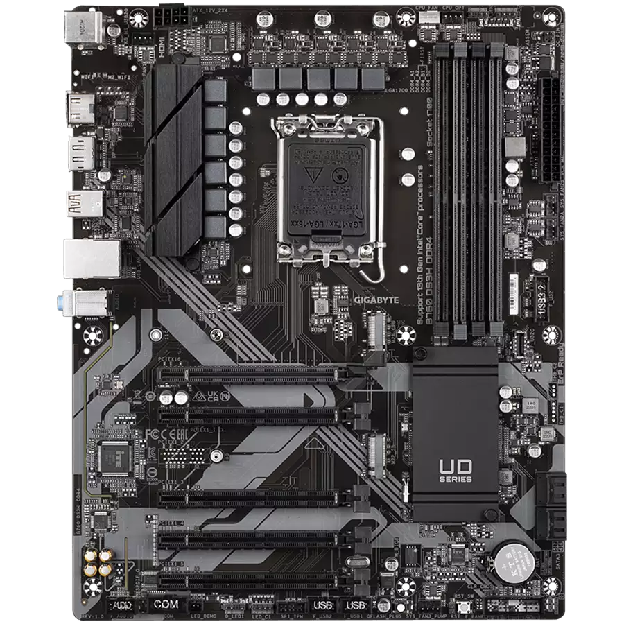 GIGABYTE MB LGA1700, B760, 4xDDR4, DP + HDMI, 5xPCIe x16 4.0, 2xM.2, 4xSATA, GbE LAN, ATX