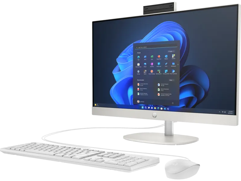HP ProOne 240 G10 24AiOBU-i7-1355UIDS / 23.8 inch AG FHD UWVA IPS 250 / 16GB DDR4 / 512GB M.2 SSD Value / W11 Pro / 1yw / 125 White Cellulose Fiber Packagingkbd / 125WhitemouseCelluloseFiberPackaging / Realtek Wi-Fi 6 WLAN / Zoom Logo  RTF Card / Shell Wh