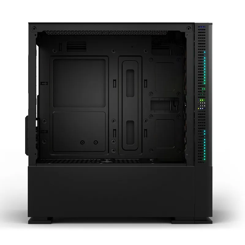Корпус Wintek Shadow 701-B TG, Mini Tower, m-ATX, Black, 2x3.5"/2x2.5", 2xUSB, USB3.0, RGB