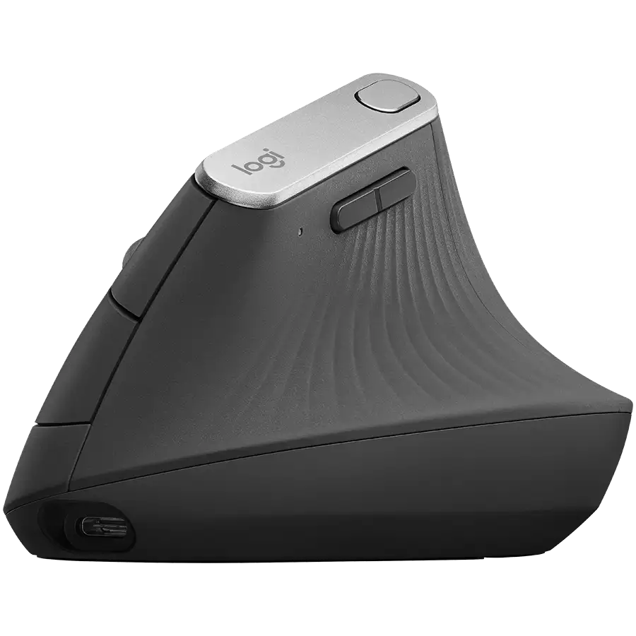 Мышь беспроводная Logitech MX Vertical (400-4000 dpi, Bluetooth, 2.4 GHz/USB-ресивер (Logitech Unifying®), 4 настраиваемые кнопки, перезаряжаемая литий-полимерная батарея (240 мА·ч)), (M/N: M-R0074 / C-U0007)