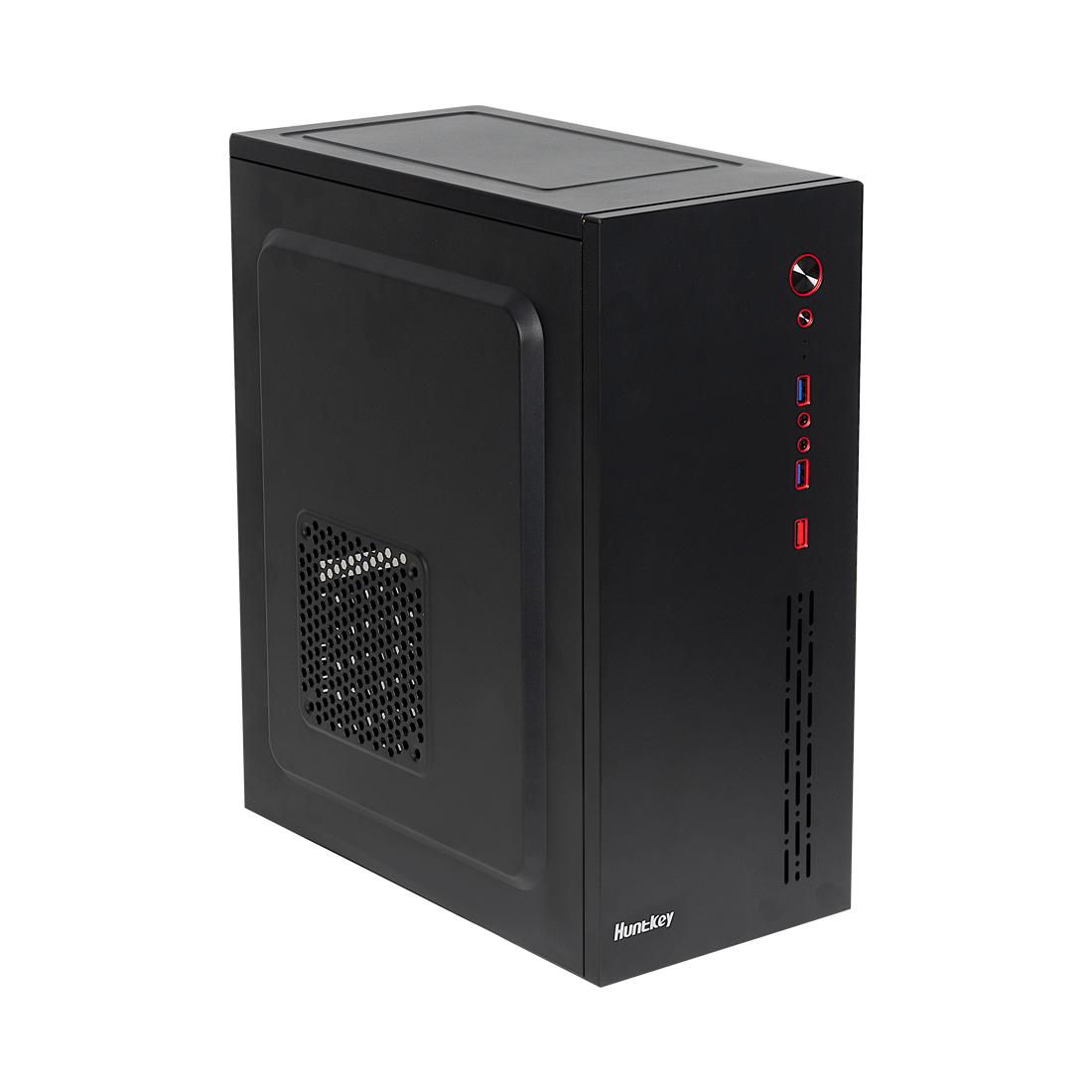 Корпус HuntKey HK360, Midi Tower, ATX, Black, 1x3.5"/3x2.5", 2xUSB3.0