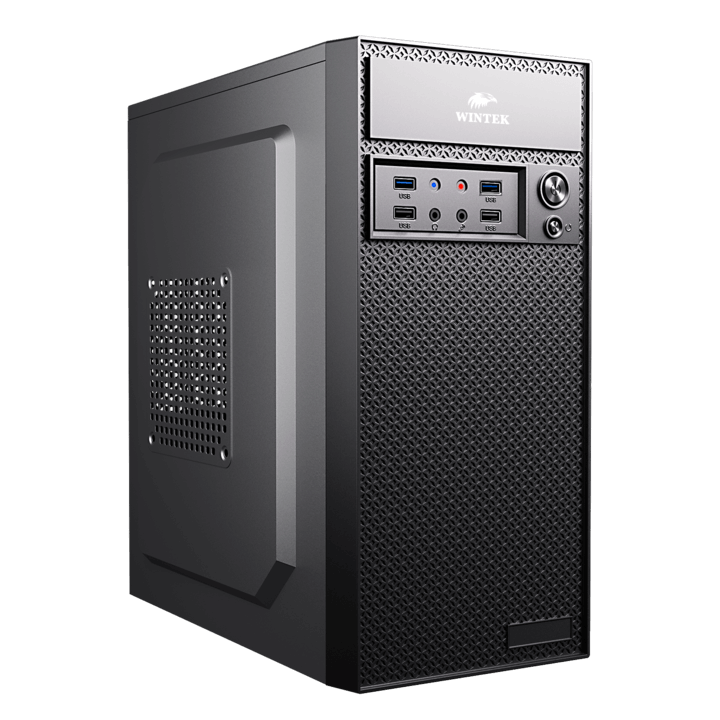 Корпус Wintek K260, Mini Tower, mATX, Black, 2x3.5"/2х2.5", 2xUSB 2.0, 2xUSB 3.0