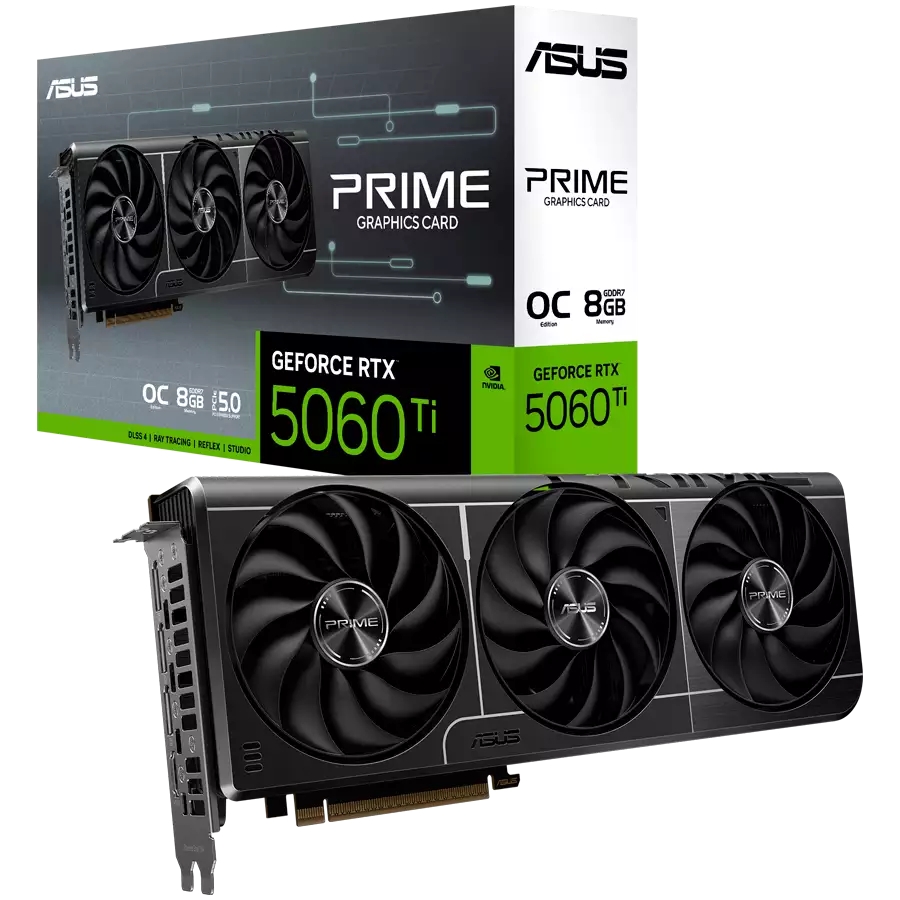 ASUS Video Card NVIDIA GeForce RTX 5060 Ti 8GB GDDR7 128-bit  Digital Max Resolution 7680 x 4320 Yes x 1 (Native HDMI 2.1b)Yes x 3 (Native DisplayPort 2.1b)HDCP Support Yes (2.3) 550W P/N 90YV0MP0-M0NA00