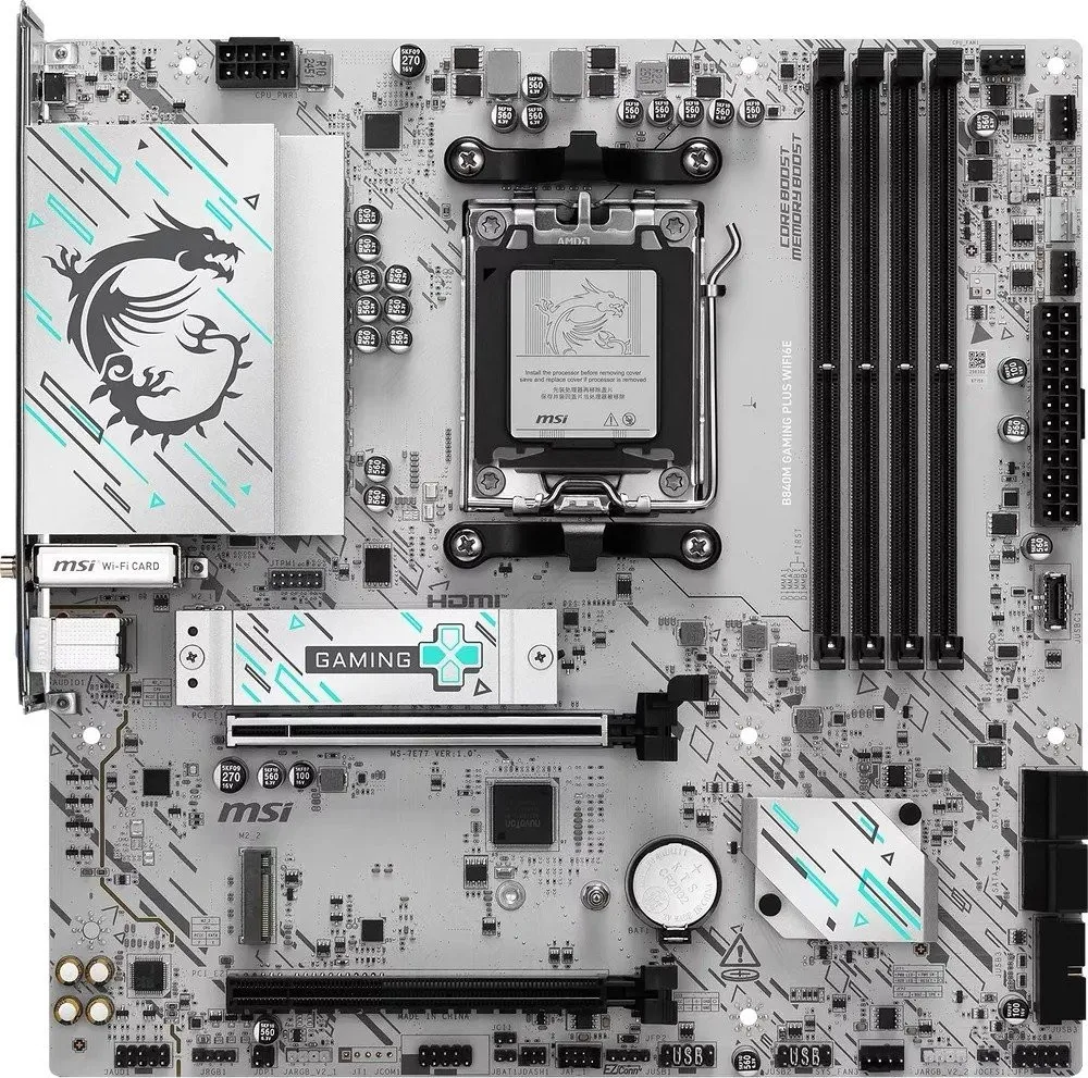 Материнская плата MSI B840M GAMING PLUS WIFI6E AM5 4xDDR5 4xSATA3 RAID 2xM.2 HDMI Type-C mATX