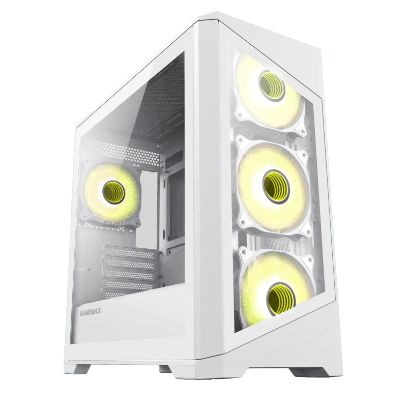 Корпус GameMax Destroyer TGW, Midi Tower, m-ATX, White, 2x3.5"/3x2.5", 2xUSB2.0, USB3.0