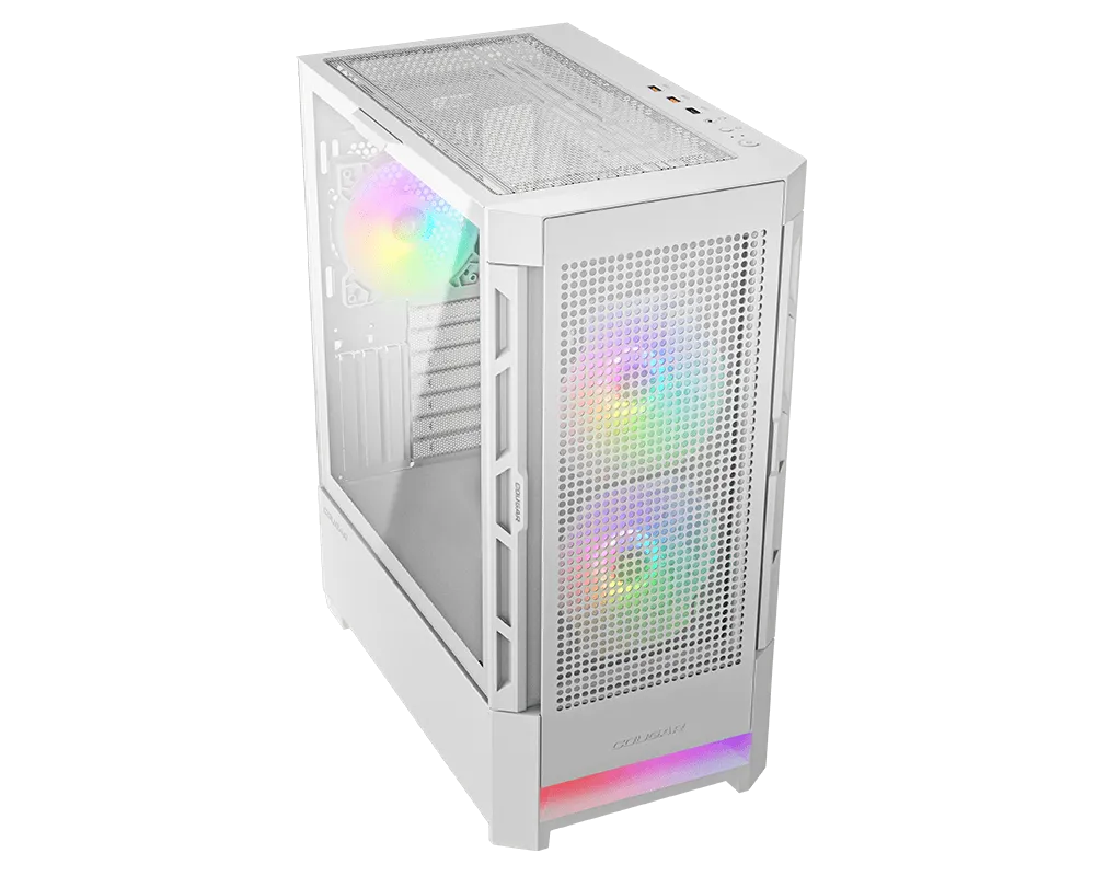 Корпус Cougar Airface RGB, Midi Tower, ATX, White 2x3.5"/2x2.5", USB2.0, 2xUSB3.0