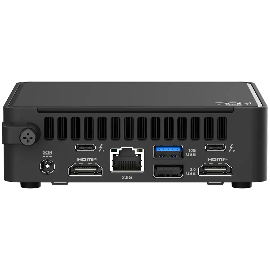 ASUS NUC 15 PRO/RNUC15CRKC500002/Core 5 210H 45W/Intel UHD graphics/no RAM/no Storage/Intel Wi-Fi 7 BE202/USB Total - 7/4 USB Type-A/3 USB Type-C (1x USB3.2 + 2x TB4)/2x HDMI 2.1/Support Displays - 4x 4K/no OS/EU Cord/Kit (L6)/Slim/EAN:4711387949832