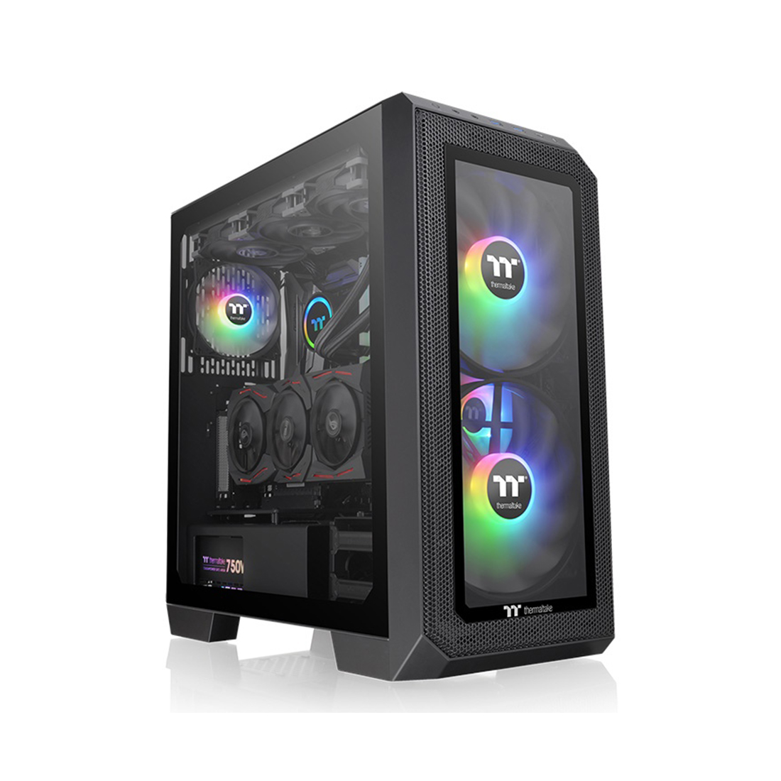 Корпус Thermaltake View 300 MX, Midi Tower, E-ATX, Black, 2x3.5/4x2.5, 2xUSB3.0, USB-C