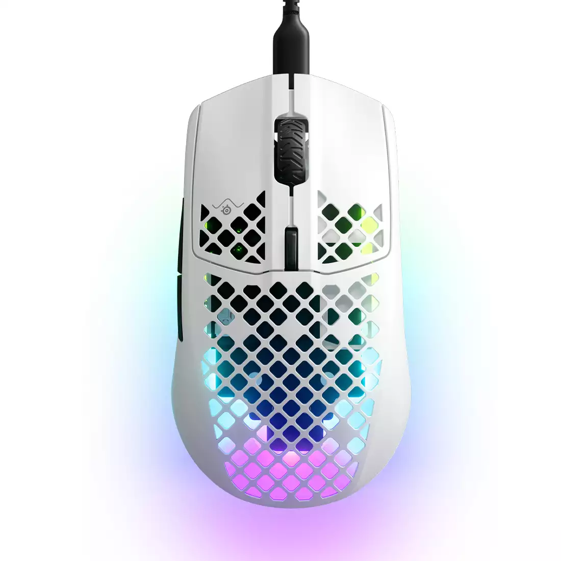 Мышь SteelSeries Aerox 3 (2022), Snow, Wired, Gaming, Optical, 8500dpi, RGB backlight, USB